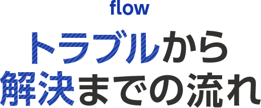 トラブルから解決までの流れ
